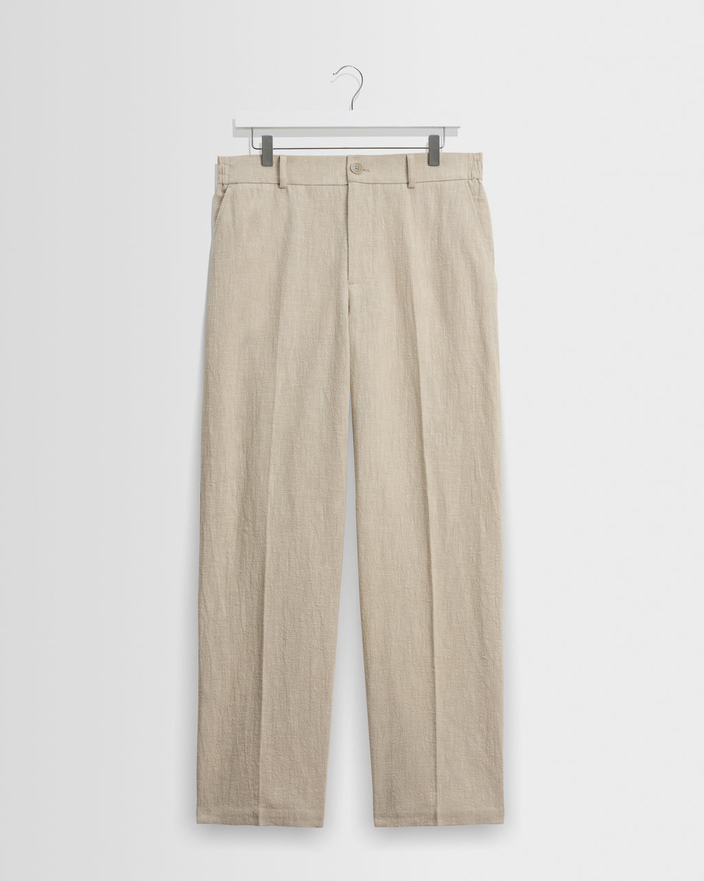 Men's Natural Linen-Cotton Relaxed Fit Trousers | Wax London