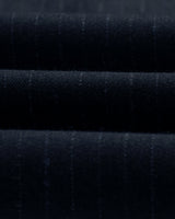 wax london men's Bayham - Navy Wool Blend Pinstripe Trousers
