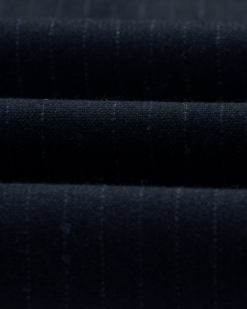 wax london men's Bayham - Navy Wool Blend Pinstripe Trousers