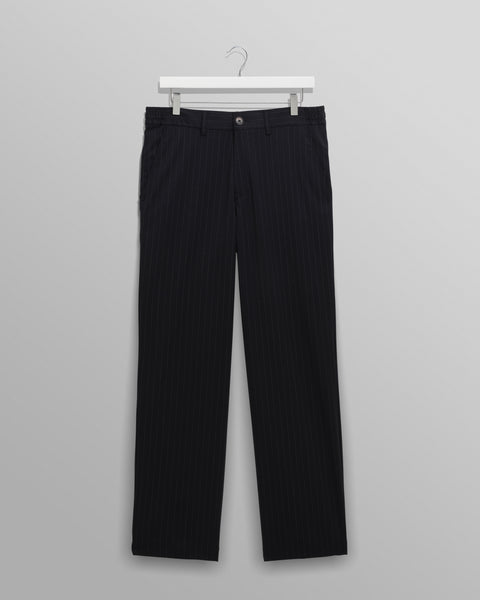 Bayham - Navy Wool Blend Pinstripe Trousers