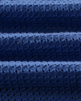 wax london men's Belle - Blue Tipped Pointelle Polo Shirt