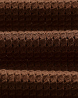 wax london men's Belle - Dark Brown Tipped Pointelle Polo Shirt