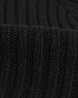 wax london Belvoir - Black Wool Fisherman Beanie