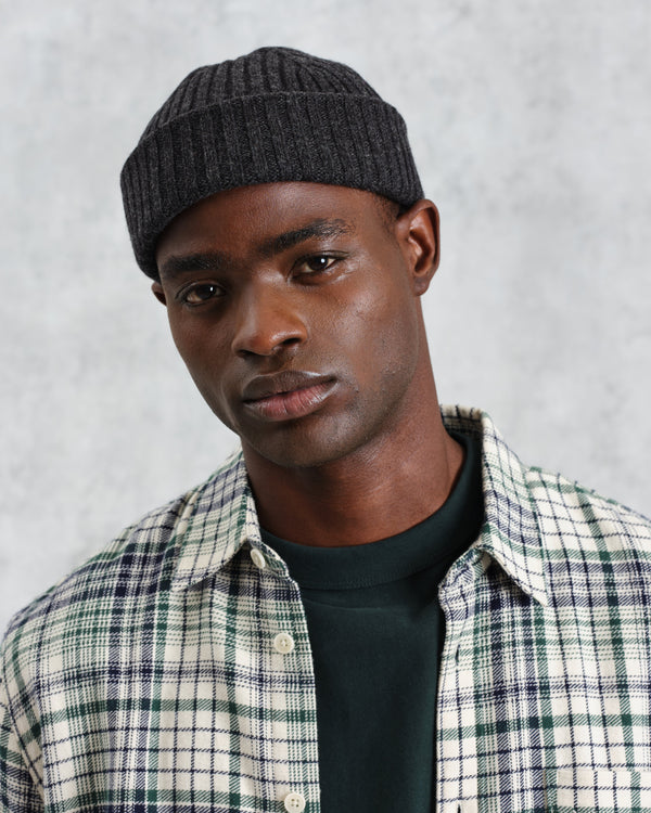 wax london Belvoir - Charcoal Fisherman Beanie