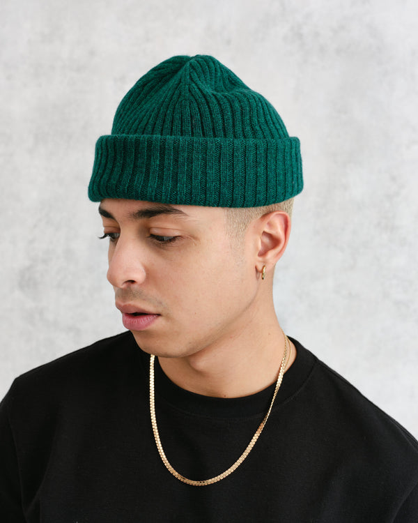 wax london Belvoir - Forest Green Fisherman Beanie