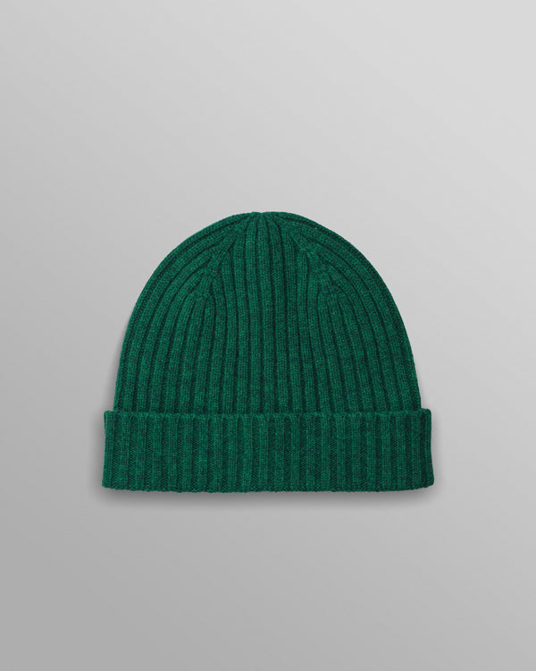 wax london Belvoir - Forest Green Wool Fisherman Beanie