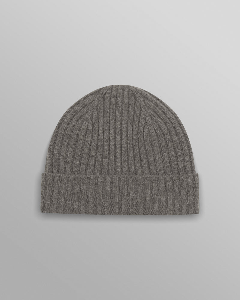 wax london Belvoir - Grey Wool Fisherman Beanie