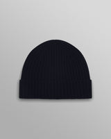 wax london Belvoir - Navy Wool Fisherman Beanie