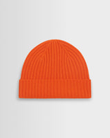 wax london men's Belvoir - Orange Wool Fisherman Beanie