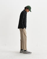 wax london men's Blen - Black Organic Cotton Rugby Shirt