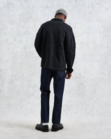 wax london Blen - Black Organic Cotton Rugby Shirt