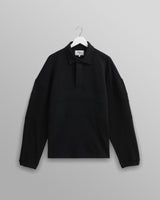 wax london Blen - Black Organic Cotton Rugby Shirt