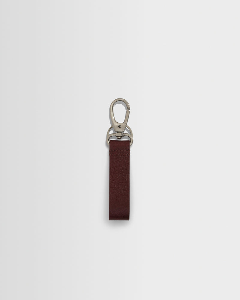 Men's Cherry Retro Grain Leather Keyring | Wax London
