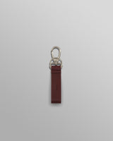 wax london men's Boston - Cherry Retro Grain Leather Keyring