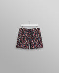 Brockwell - Black Geometric Logo Swim Shorts