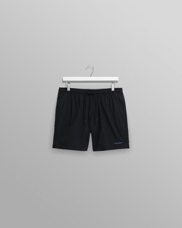 wax london men's Brockwell - Black Logo Swim Shorts