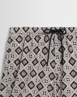 Brockwell - Ecru And Black Seersucker Swim Short