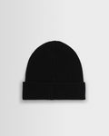 Brook - Black Single Rib Wool Beanie