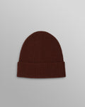 Brook - Brown Single Rib Wool Beanie