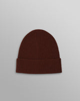 wax london men's Brook - Brown Single Rib Wool Beanie