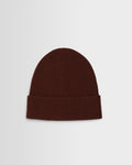 Brook - Brown Single Rib Wool Beanie