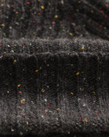 wax london men's Brook - Charcoal Donegal Single Rib Wool Beanie