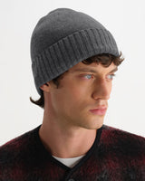 wax london men's Brook - Charcoal Single Rib Wool Beanie