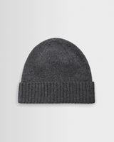 wax london men's Brook - Charcoal Single Rib Wool Beanie