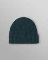wax london men's Brook - Forest Green Single Rib Wool Beanie