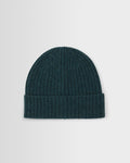 Brook - Forest Green Single Rib Wool Beanie