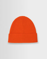 wax london men's Brook - Orange Single Rib Wool Beanie