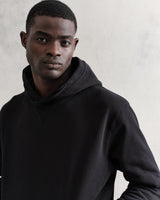 wax london Buxton - Black Organic Cotton Hoodie