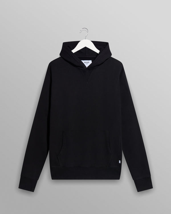 wax london Buxton - Black Organic Cotton Hoodie