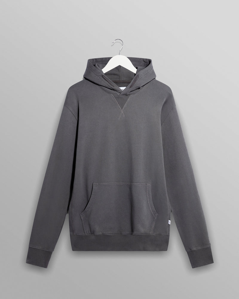 wax london Buxton - Charcoal Organic Cotton Hoodie