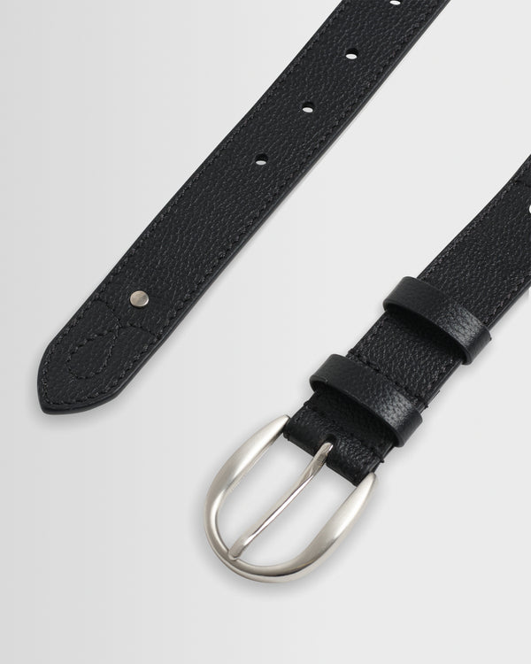 wax london men's Calsen - Black Western Embroidered Leather Belt