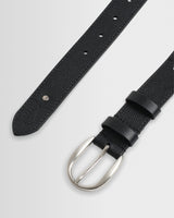 wax london men's Calsen - Black Western Embroidered Leather Belt