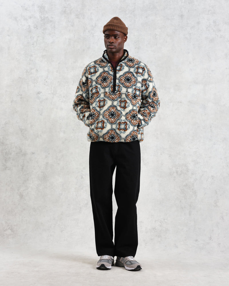 wax london Camley - Ecru Tile Print Fleece