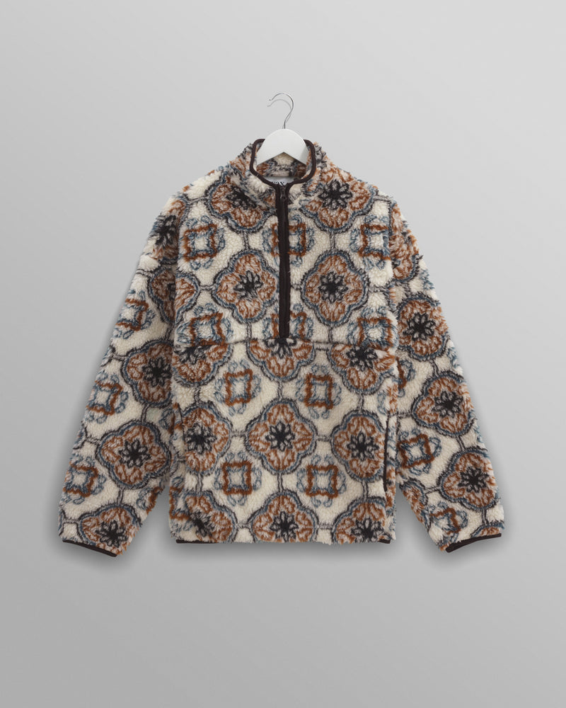 wax london Camley - Ecru Tile Print Fleece