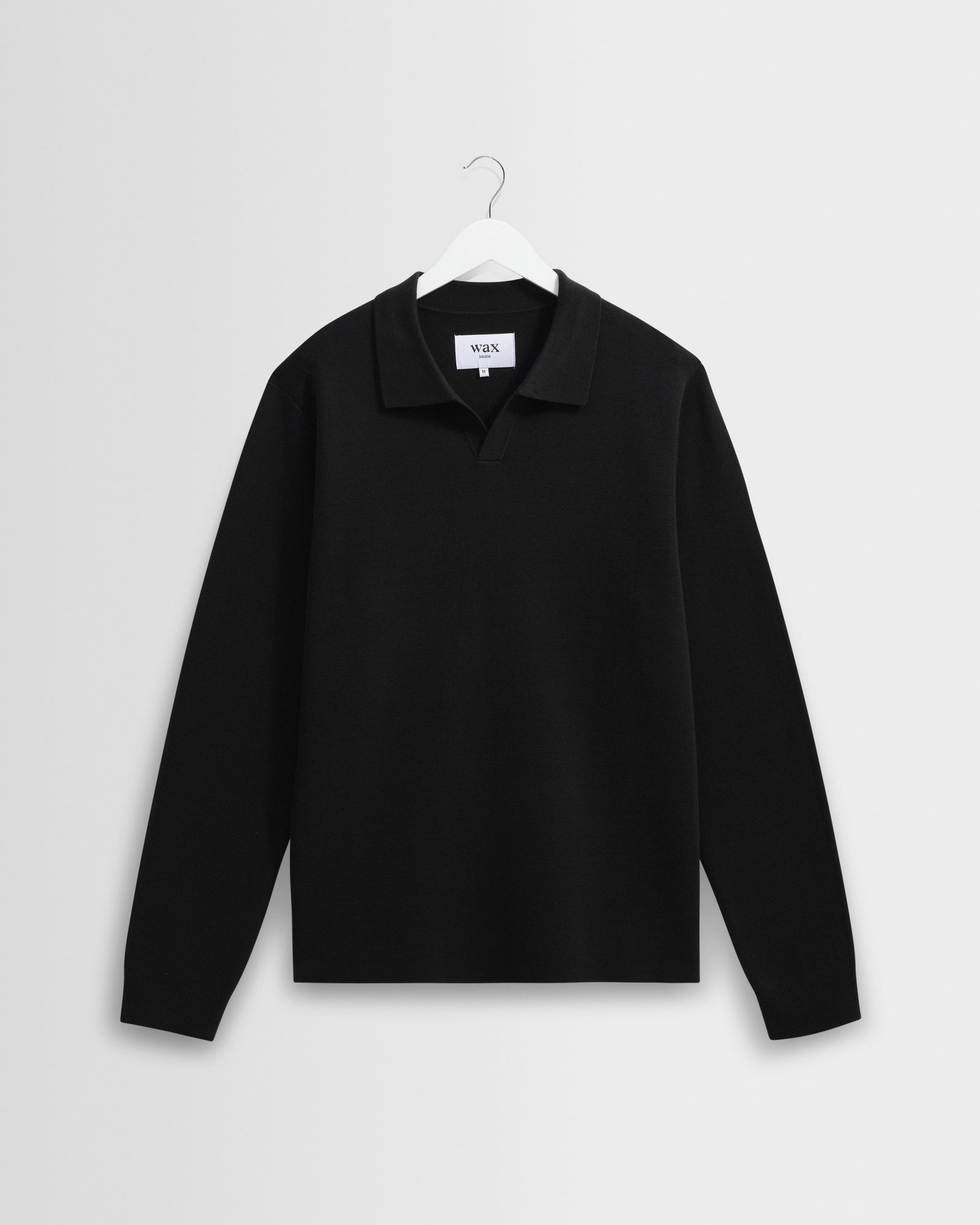 トップス wrapinknot wool POLO-SHIRT / BLACK International Gallery BEAMS（インターナショナルギャラリー ビームス