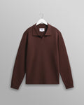 Carter - Brown Open Collar Milano Knit Polo