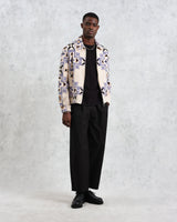 wax london Cartha - Ecru Geometric Corduroy Jacket