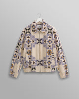 wax london Cartha - Ecru Geometric Corduroy Jacket