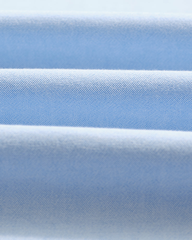wax london men's Caspian - Pale Blue Cotton Oxford Shirt