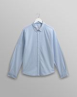 wax london men's Caspian - Pale Blue Cotton Oxford Shirt
