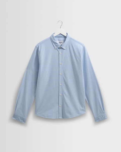 Caspian - Pale Blue Cotton Oxford Shirt