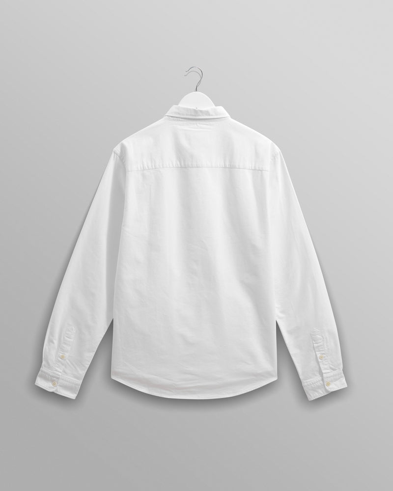 wax london men's Caspian - White Cotton Oxford Shirt