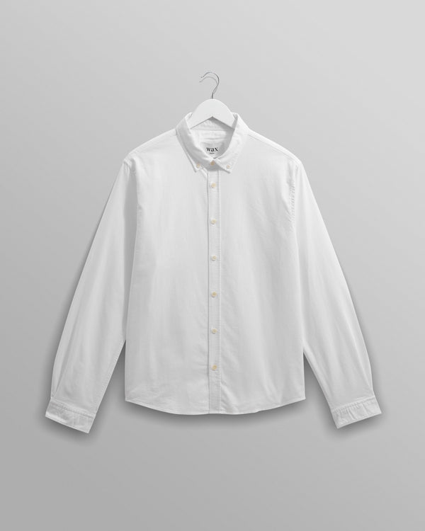 wax london men's Caspian - White Cotton Oxford Shirt