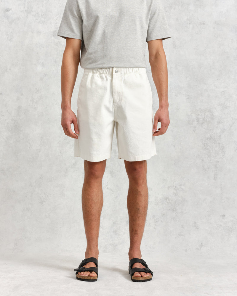 wax london Cedar Shorts Ecru Denim