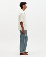 Clayland - Ecru Textured Waffle Short-Sleeve Shirt