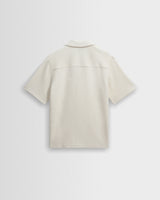 Clayland - Ecru Textured Waffle Short-Sleeve Shirt